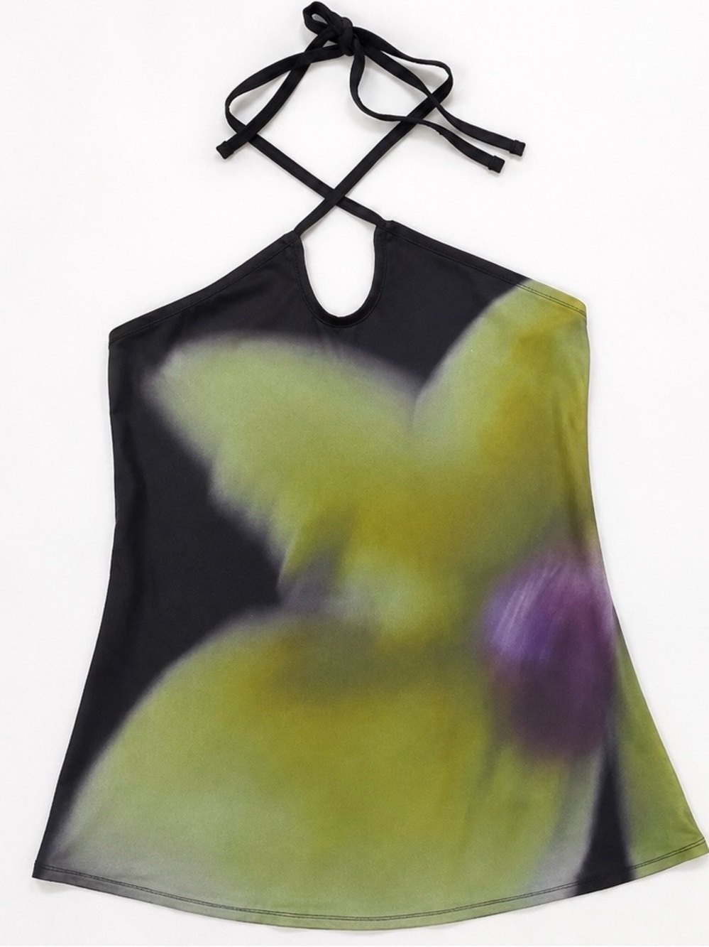 NWT Peppermayo Rosetta Top S Lime Flower Y2K